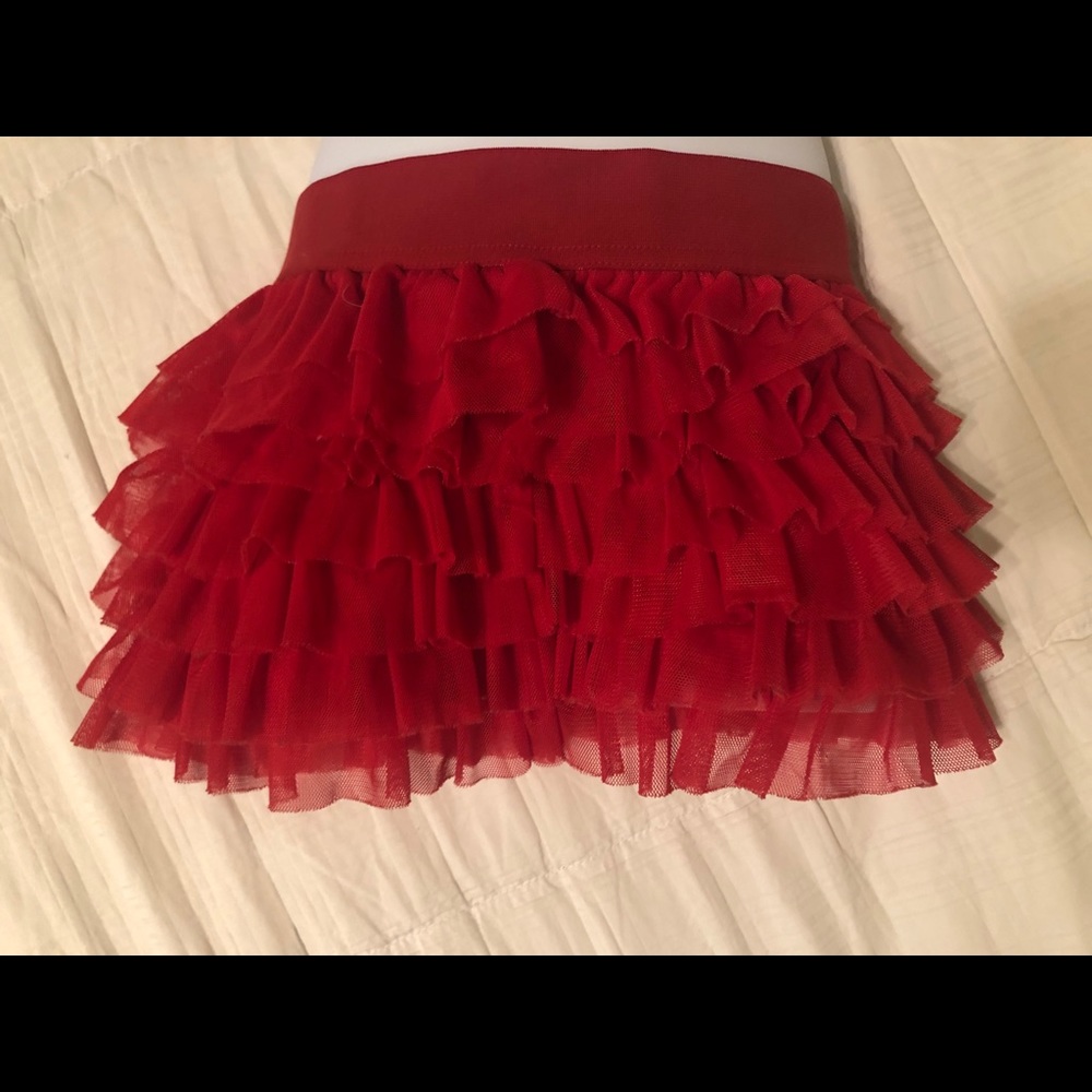 Red Ruffled Skirt - Picture 2 of 2